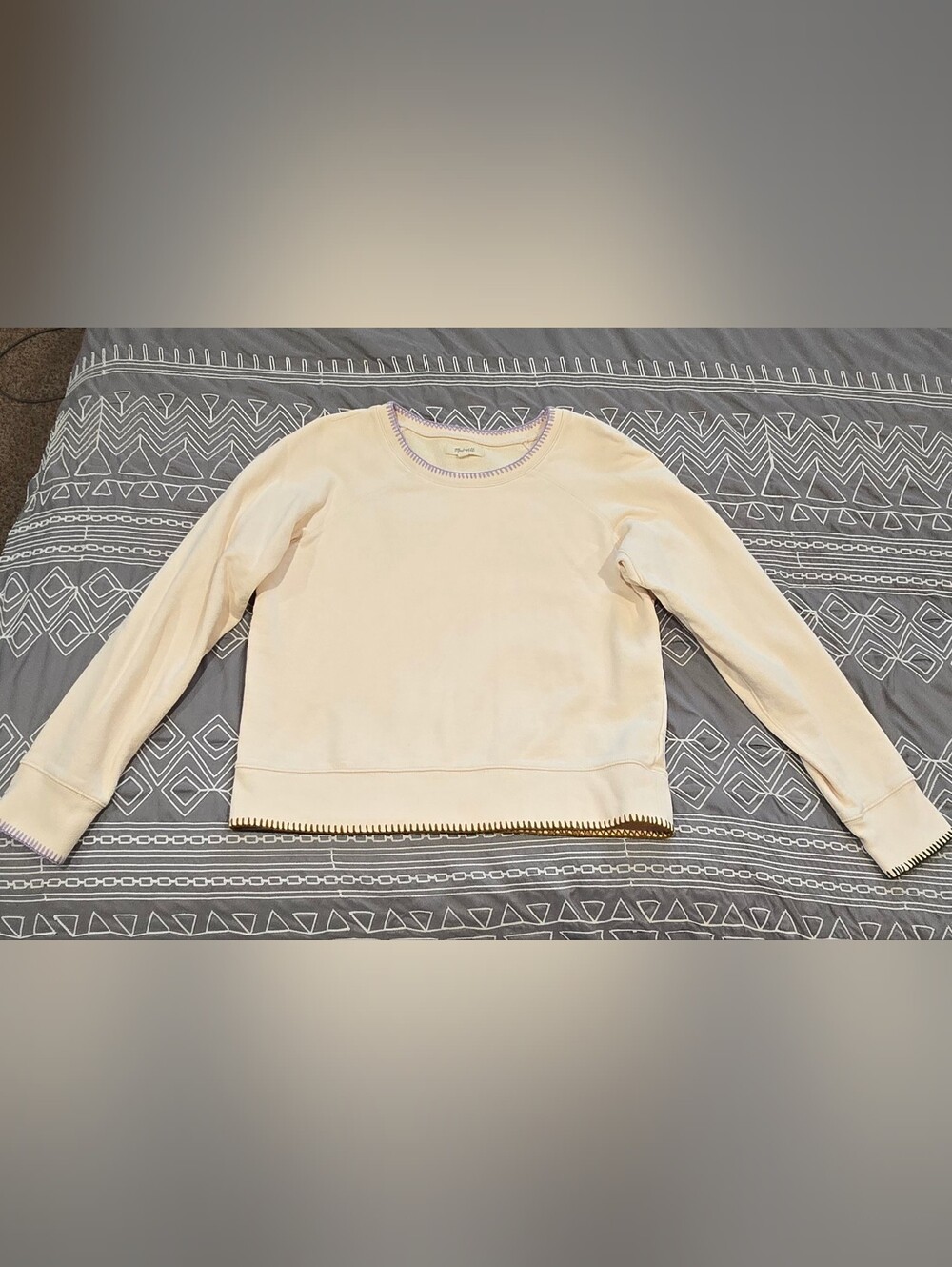 Madewell Stitched Shrunken Sweatshirt Size Small